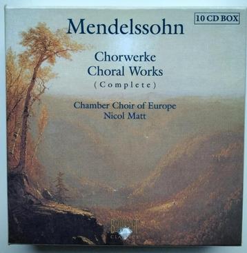 Alle koorwerken van Mendelssohn 10 cd box met boekje beschikbaar voor biedingen