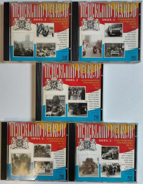 5 CDs NEDERLAND BEVRIJD Deel 2 (1994 PMF Records) 1-2, 4-5-6, Cd's en Dvd's, Cd's | Verzamelalbums, Zo goed als nieuw, Overige genres