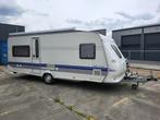 Goed onderhouden Hobby Excellent 560 uf caravan, Omvormbare zithoek, Rondzit, Hobby, Particulier