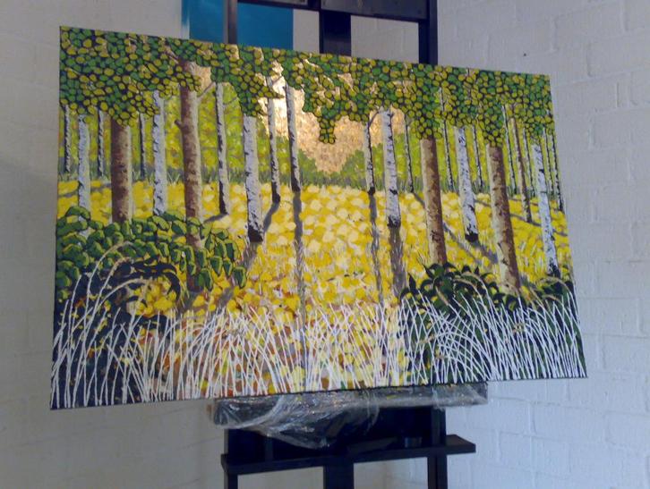 BOSZICHT, Antiek en Kunst, Kunst | Schilderijen | Abstract, Ophalen