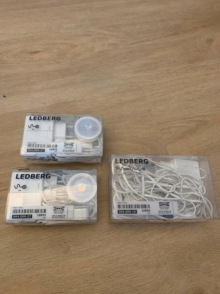 IKEA Ledberg Lampjes - Set van 3, Huis en Inrichting, Lampen | Losse lampen, Zo goed als nieuw, Led-lamp, Minder dan 30 watt, Overige fittingen
