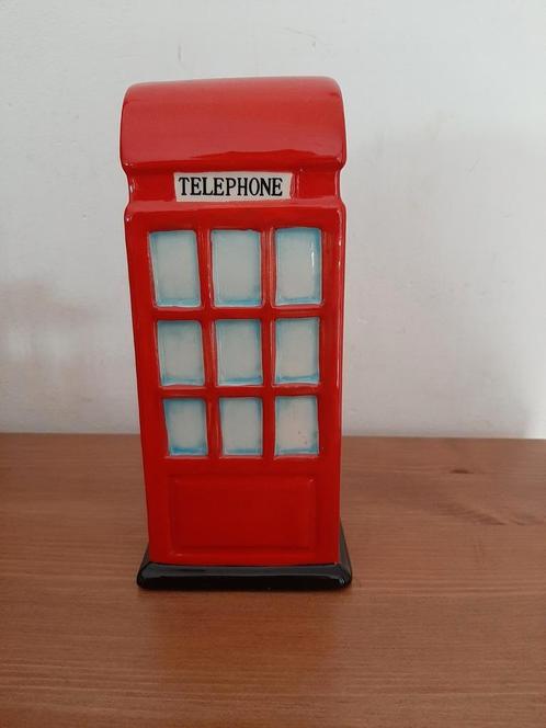 Telefooncel spaarpot 17 cm, Verzamelen, Spaarpotten, Steen, Aardewerk of Keramiek, Ophalen of Verzenden