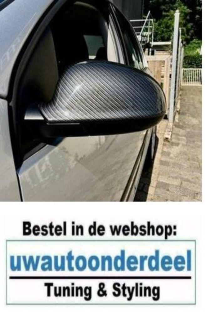 Spiegel Spiegelkappen Carbon Look Geschikt Voor Vw Golf 5, Auto diversen, Tuning en Styling, Verzenden