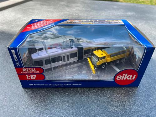Kommunal set Scania vrachtwagens tram Siku 1816 nieuw, Hobby en Vrije tijd, Modelauto's | 1:87, Nieuw, Bus of Vrachtwagen, SIKU