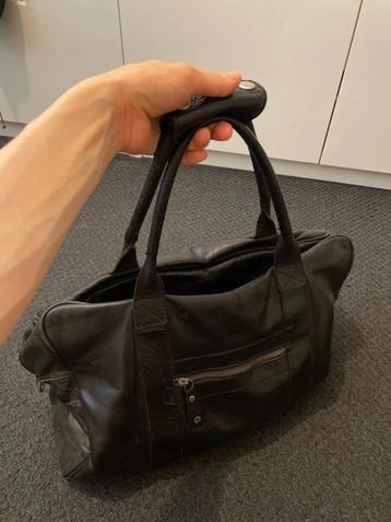 Zwarte Cowboysbag | zwarte leren schooltas beschikbaar voor biedingen