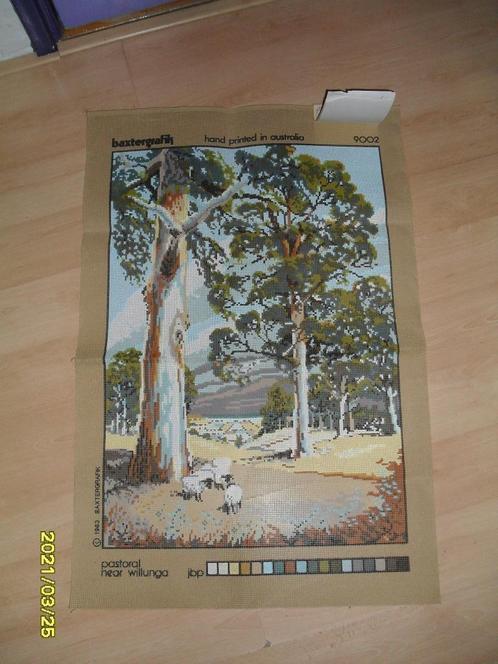 NIEUW, voorbedrukt stramien "Pastoral near Willunga. Ook DMC, Hobby en Vrije tijd, Borduren en Borduurmachines, Nieuw, Onderdeel of Toebehoren