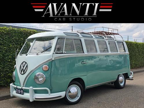 Volkswagen T1 TYPE 24 VW Microbus De Luxe Samba 50 PK OPEN P, Auto's, Oldtimers, Bedrijf, Te koop, Open dak, Panoramadak, Trekhaak