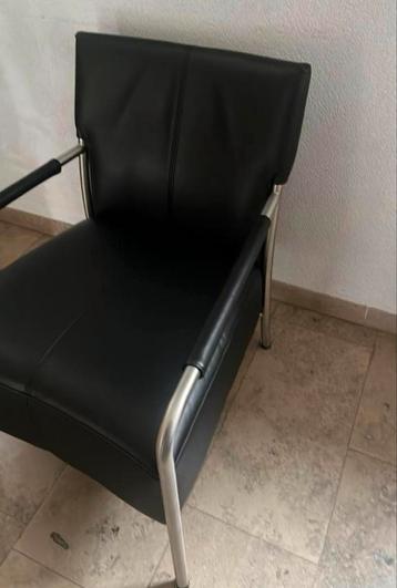 2 Bert Plantagie fauteuils - Zwart leer beschikbaar voor biedingen