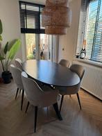 Eettafel ovaal zwart, Huis en Inrichting, Tafels | Eettafels, Ophalen, Gebruikt, 100 tot 150 cm, 200 cm of meer