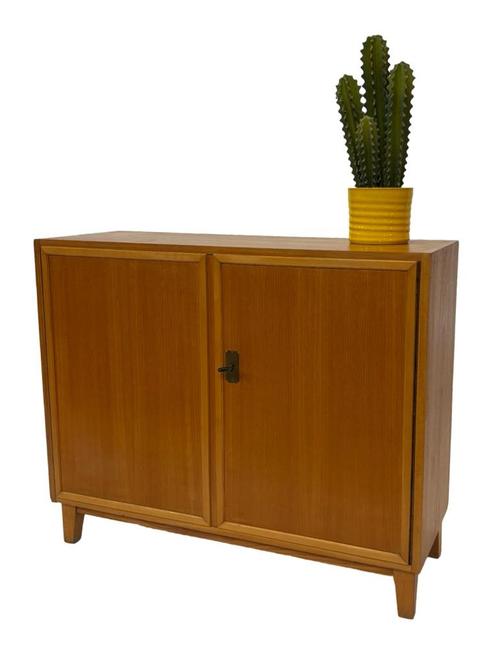 Vintage Kastje Compact Dressoir Jaren 60 Fineer, Huis en Inrichting, Kasten | Dressoirs, Gebruikt, 50 tot 100 cm, 25 tot 50 cm