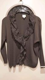 Mayerline cardigan met volant in kant, mt 48, Mayerline, Bruin, Maat 46/48 (XL) of groter, Ophalen of Verzenden