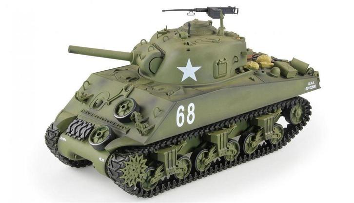 RC tank U.S.M4A3 Sherman metalen tracks en aandrijving 2.4GH, Hobby en Vrije tijd, Modelbouw | Radiografisch | Overige, Nieuw