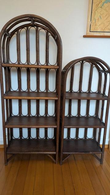 Rotan boogkast Retro Vintage Franse étagères  beschikbaar voor biedingen