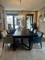 Zwarte eetkamertafel, Huis en Inrichting, Tafels | Eettafels, Ophalen, Gebruikt, 200 cm of meer, 50 tot 100 cm