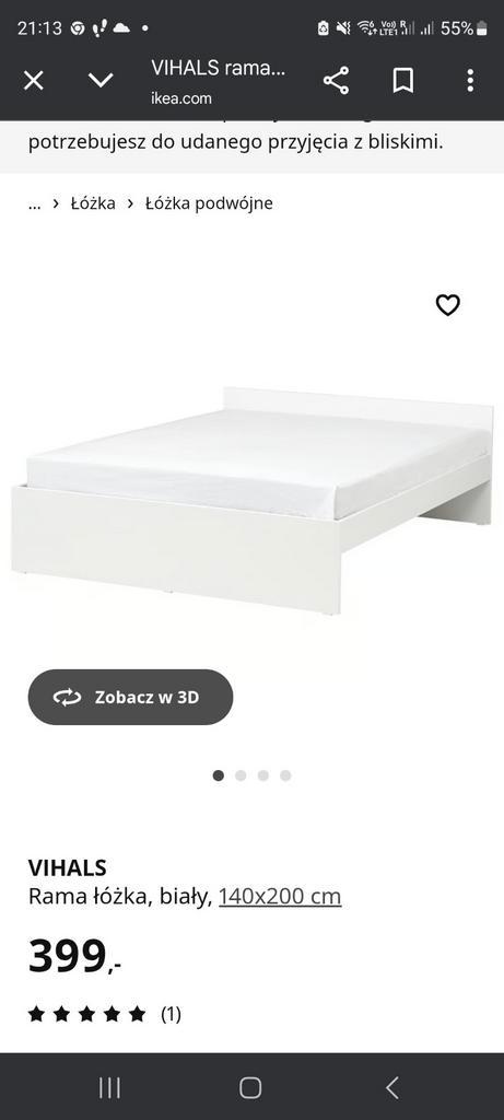 IKEA Bedframe + Gratis Matras, Huis en Inrichting, Slaapkamer | Bedden, Gebruikt, Tweepersoons, 140 cm, 200 cm, Hout, Wit, Ophalen of Verzenden