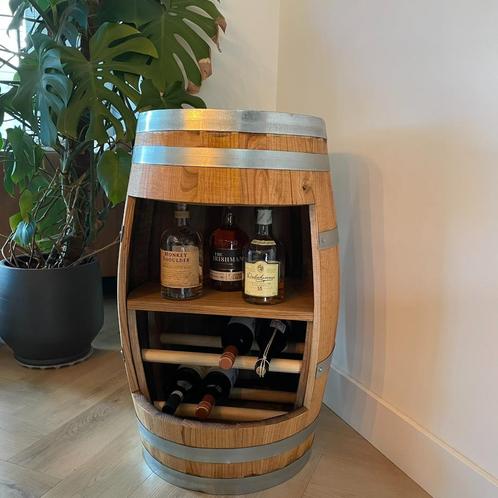 Luxe Handgemaakt Wijnrek “Sauvignon Blanc” – Kastanjehout |, Huis en Inrichting, Woonaccessoires | Wijnrekken, Nieuw, 75 cm of meer