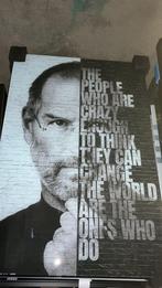 Glasschilderij 60x90cm Steve jobs, Ophalen of Verzenden