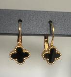 Oorbellen met zwarte klaver, Sieraden, Tassen en Uiterlijk, Oorbellen, Overige materialen, Hangers, Zwart, Nieuw