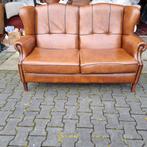 Klassieke Chesterfield bank + GRATIS BEZORGING, Huis en Inrichting, Chesterfield, Rechte bank, Gebruikt, Leer