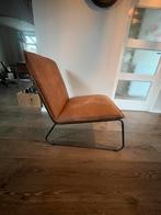 Cognac kleurige stoel met leatherlook, Ophalen, Minder dan 75 cm, Leer, Zo goed als nieuw