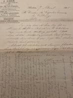 Oude aanbieding voor leidingwerk bouw 1895 Mouterij, Doe-het-zelf en Verbouw, IJzerwaren en Bevestigingsmiddelen, Ophalen of Verzenden