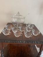 Bowlset met 10 glazen + lepel, Antiek en Kunst, Ophalen