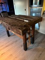 Oude retro Werkbank met Bankschroef, Doe-het-zelf en Verbouw, Werkbanken, Ophalen, Gebruikt, 120 tot 170 cm, Bankschroef