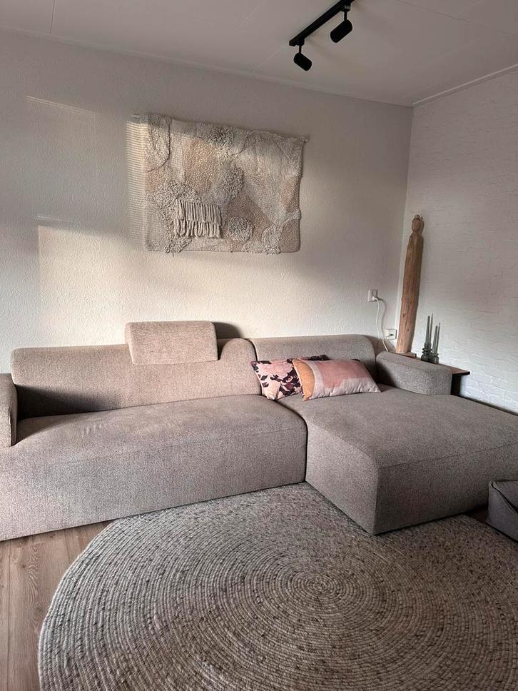 Moa By SIDDE Hoekbank rechts /  Beige, Huis en Inrichting, Banken | Complete zithoeken, Zo goed als nieuw, Ophalen