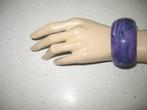 Armband  Hars Klem Paars Swirl Vintage, Sieraden, Tassen en Uiterlijk, Armbanden, Ophalen of Verzenden, Zo goed als nieuw, Paars