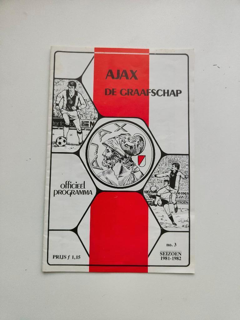 AJAX - De Graafschap programmablad seizoen 1981/82 no 3, Verzenden, Zo goed als nieuw, Ajax, Overige typen