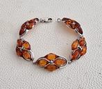 Amber barnsteen 925 zilver armband, Sieraden, Tassen en Uiterlijk, Armbanden, Ophalen of Verzenden, Zo goed als nieuw, Zilver