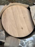 Ronde eiken bladen te koop. 80 cm rond 4 cm dikte. ., Nieuw, Ophalen of Verzenden, Info@richwoods.nl, Richwoods