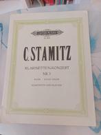C.Stamitz Klarinetconcert no.3 voor klarinet en piano, Muziek en Instrumenten, Bladmuziek, Klarinet, Gebruikt, Ophalen of Verzenden