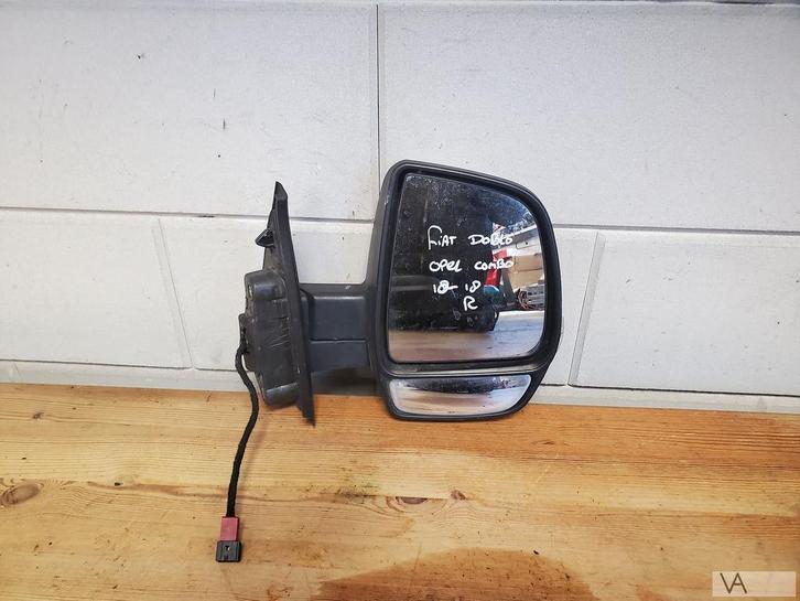 Fiat Doblo Opel Combo 2010 - 2016 spiegel rechts elektrisch, Auto-onderdelen, Spiegels, Fiat, Gebruikt, Ophalen of Verzenden
