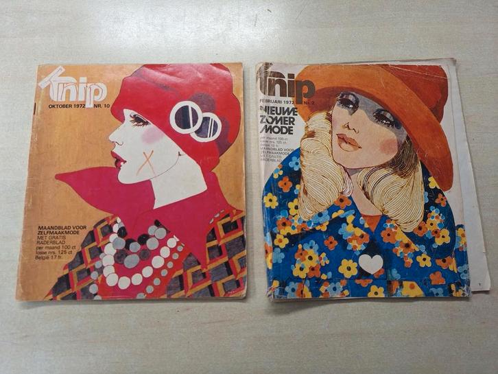 2 x Knipmode uit 1972, Hobby en Vrije tijd, Kledingpatronen, Gebruikt, Overige typen, Knipmode, Ophalen of Verzenden