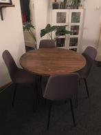 Ronde eetkamertafel, Huis en Inrichting, Tafels | Eettafels, Ophalen, Gebruikt, Rond, Vier personen