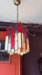 Vintage Glas-in-lood Hanglamp, G, Ophalen of Verzenden, H, 50 tot 75 cm