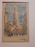 Stadsgezicht Utrecht, naar Berlage?, Antiek en Kunst, Ophalen of Verzenden