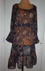 voile jurk maat   large  , Kleding | Dames, Bruin, Verzenden, Maat 42/44 (L), Zo goed als nieuw