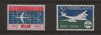 Nederland – 40 Jaar KLM - 1959 - Postfris, Postzegels en Munten, Verzenden, Na 1940, Postfris