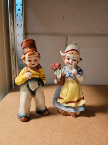 Antiek Hollands Koppeltje Aardewerk 20e Eeuw beschikbaar voor biedingen