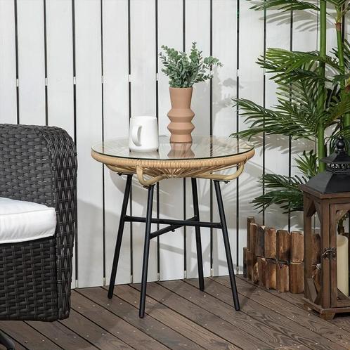 Tuintafel in boho-stijl (NIEUW), Tuin en Terras, Tuintafels, Nieuw, Rond, Ophalen of Verzenden