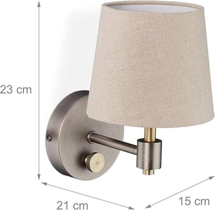 2 Scandinavische wandlampen, dimbaar met schakelaar (z.g.an), Huis en Inrichting, Lampen | Wandlampen, Zo goed als nieuw, Ophalen of Verzenden