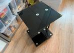 Mooie gebruikte bijzettafel antraciet rvs, 45 tot 60 cm, Minder dan 55 cm, Gebruikt, Metaal of Aluminium