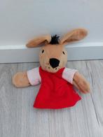 Knuffel handpop kikker vriendjes haas konijn L1226, Ophalen of Verzenden