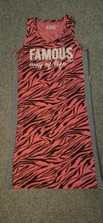 Vingino zomerjurkje roze zebraprint mt 164-170 GRATIS VERZEN, Meisje, Ophalen of Verzenden, Zo goed als nieuw, Vingino