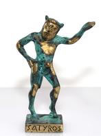 Schitterend Grieks Bronzen Beeld Sater Faun Pan, Verzenden