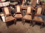 4 antieke houten stoelen, eetkamerstoelen, Ophalen