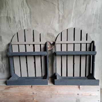 1x Landelijke houten muurrek plantenrek schap rek *Etage3*  beschikbaar voor biedingen