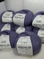 Lang Merino 120 - 8 bollen 100% wol, Ophalen of Verzenden, Nieuw, Breien of Haken, Wol of Garen